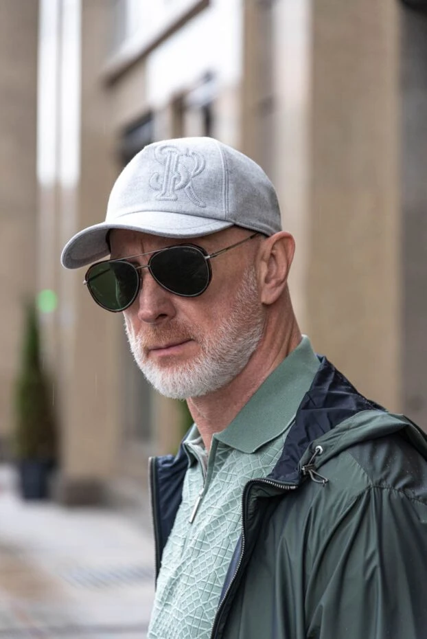 Кепка з вовни та кашеміру сіра чоловіча - фото 2