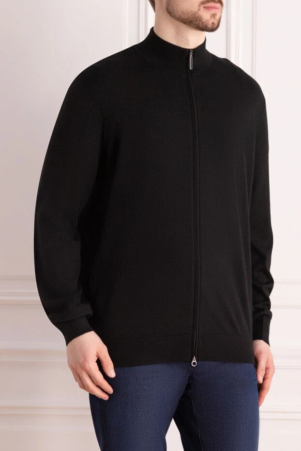 Stefano Ricci black cashmere and silk cardigan for men 170108 - photo 3