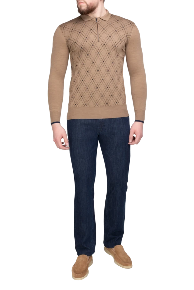 Джинси з бавовни сині чоловічі - фото 2