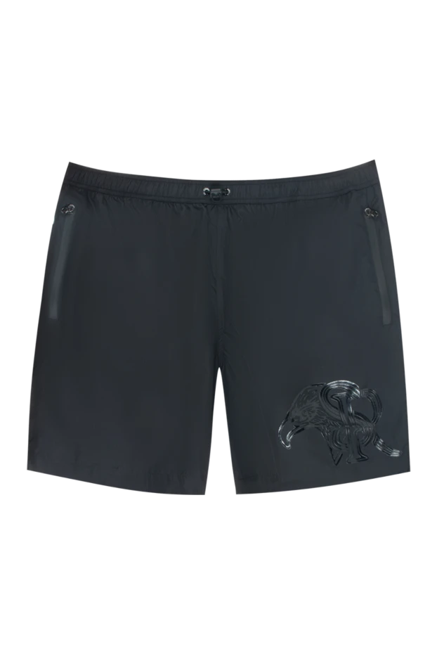 Black polyester beach shorts for men - photo 1