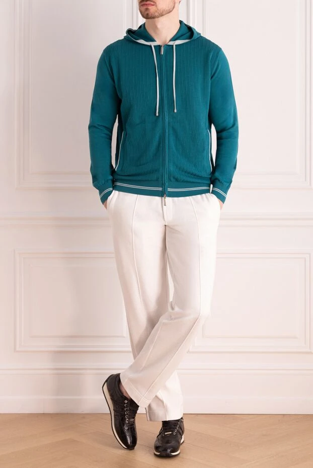 Stefano Ricci sports pants for men made of cotton white 170128 - photo 2