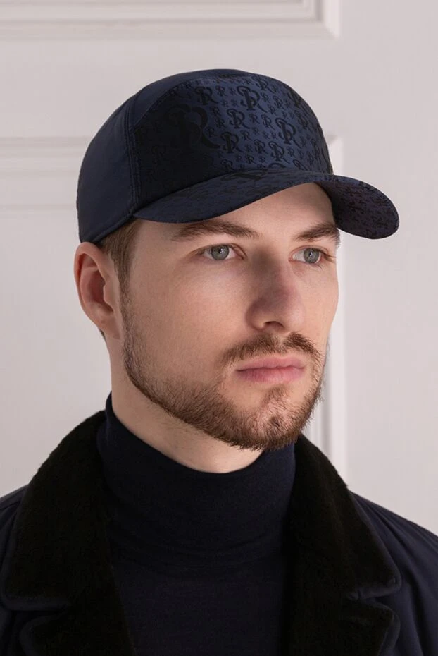 Кепка з поліаміду синя чоловіча - фото 2