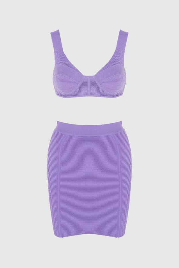 Herve Leger woman women's purple suit with skirt 170164 - photo 1