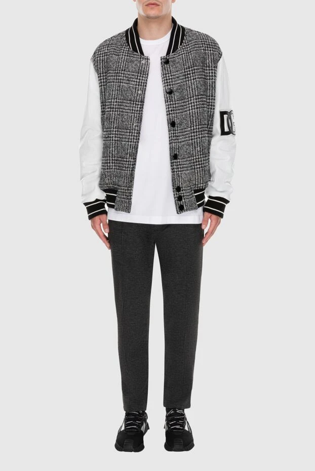 Dolce & Gabbana мужские куртка из натуральной кожи, шерсти и полиамида черная мужская купить с ценами и фото 170180 - фото 2