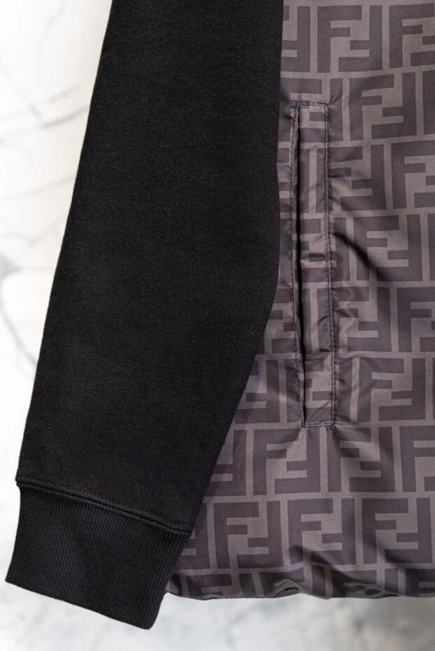 Fendi reversible brown vest with graphic logo and diagonal stripes 170200 - photo 3