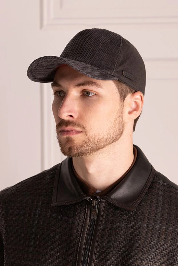 Loro Piana man brown cashmere cap for men 170206 - photo 2