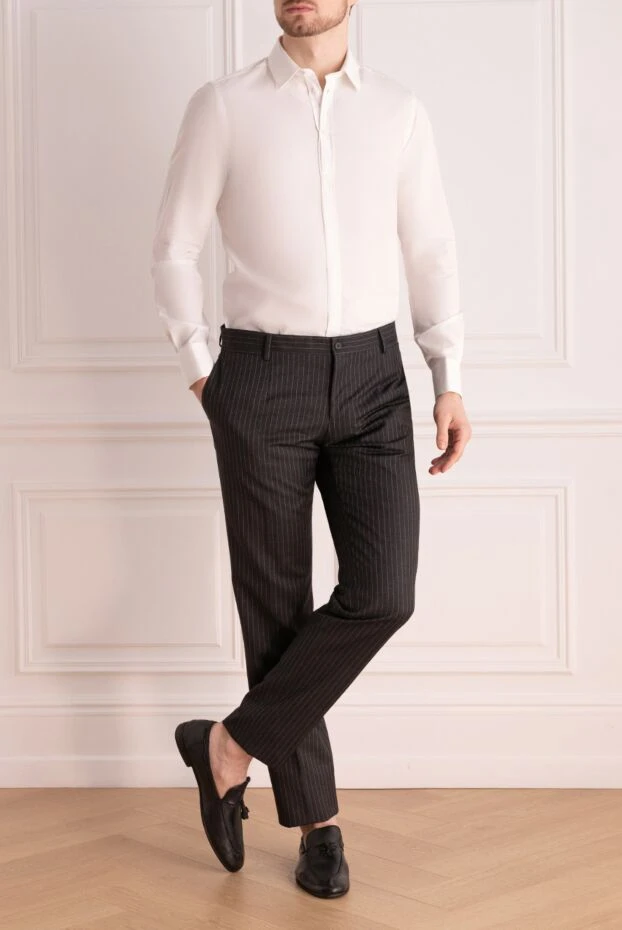 Alessandro Gherardi мужские сорочка из хлопка белая мужская купить с ценами и фото 170236 - фото 2