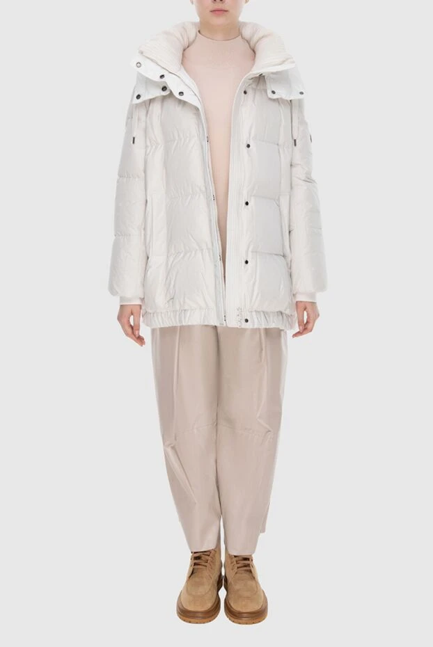 Brunello Cucinelli women's down jacket made of polyamide and cotton white 170260 - photo 2
