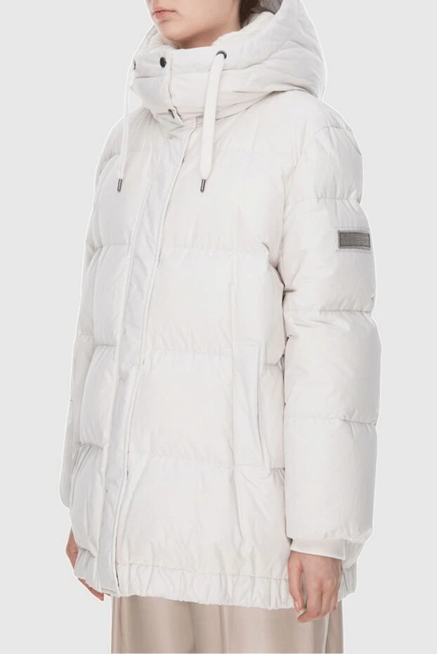 Brunello Cucinelli women's down jacket made of polyamide and cotton white 170260 - photo 3