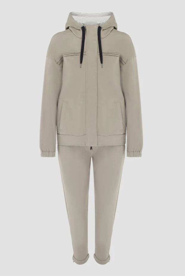 Walking suit made of cotton for women beige - photo 1