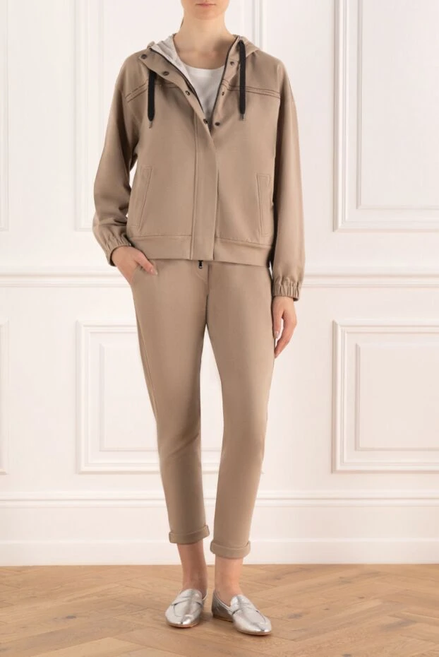 Brunello Cucinelli walking suit made of cotton for women beige 170262 - photo 2