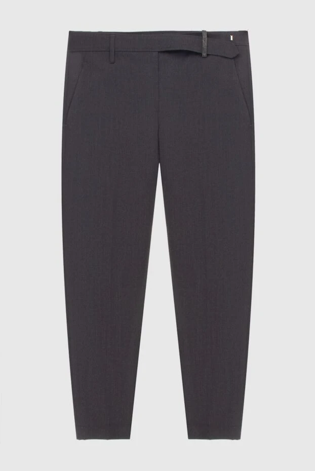 Women's grey trousers with a belt