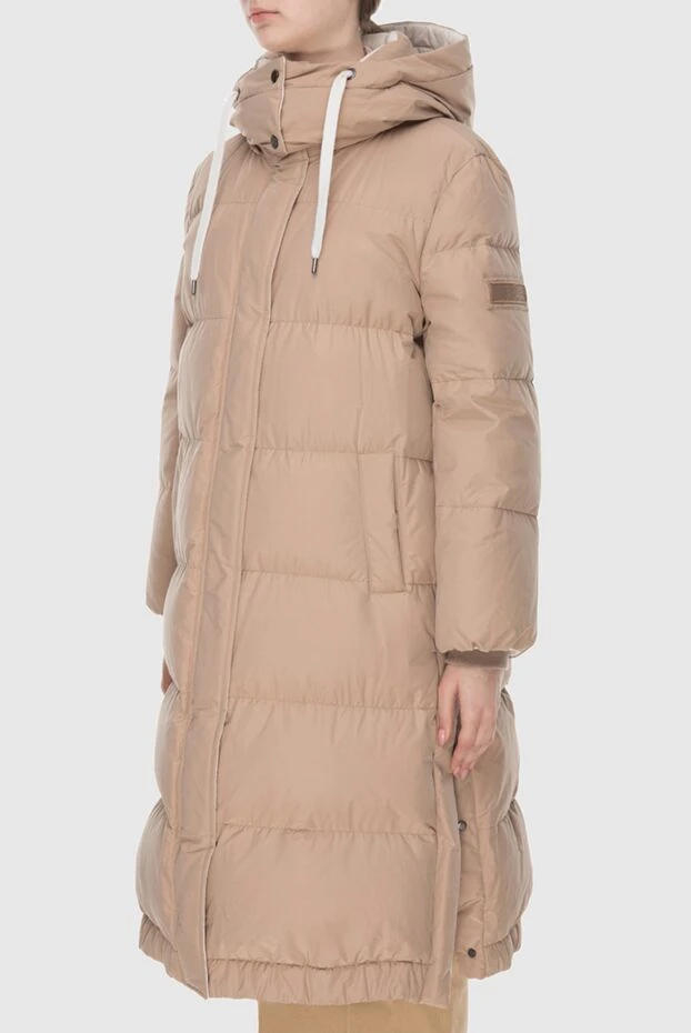 Brunello Cucinelli down jacket made of polyester and cotton beige for women 170295 - photo 3