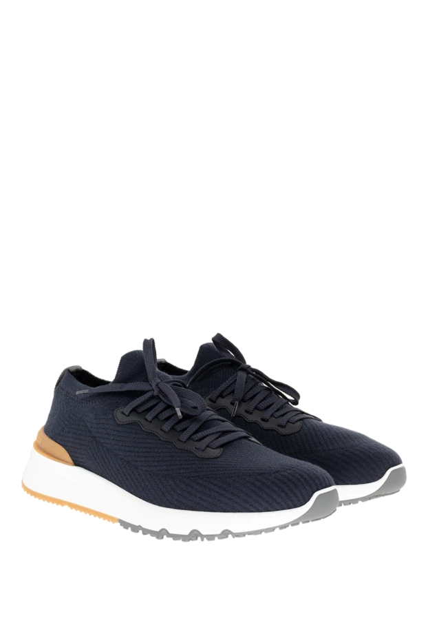 Brunello Cucinelli кросівки з вовни сині чоловічі 170332 - фото 3