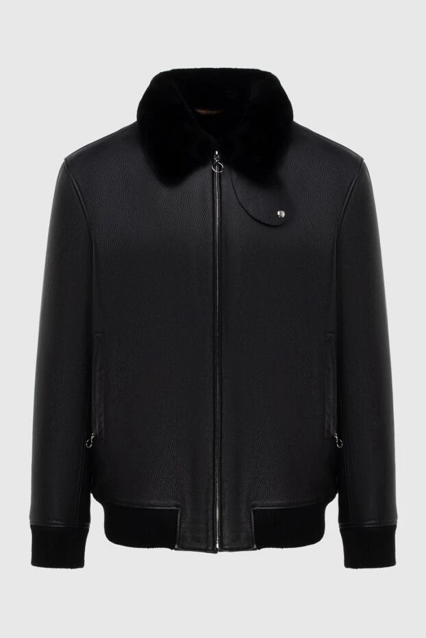 Seraphin мужские куртка на меху из кожи черная мужская купить с ценами и фото 170337 - фото 1