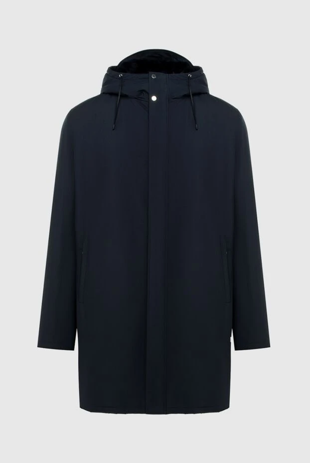 Seraphin мужские куртка на меху из нейлона и кожи синяя мужская купить с ценами и фото 170339 - фото 1