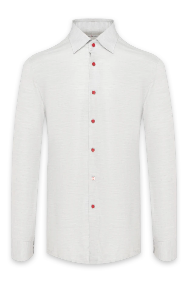 Kiton white men's cotton and lyocell shirt 170371 - photo 1