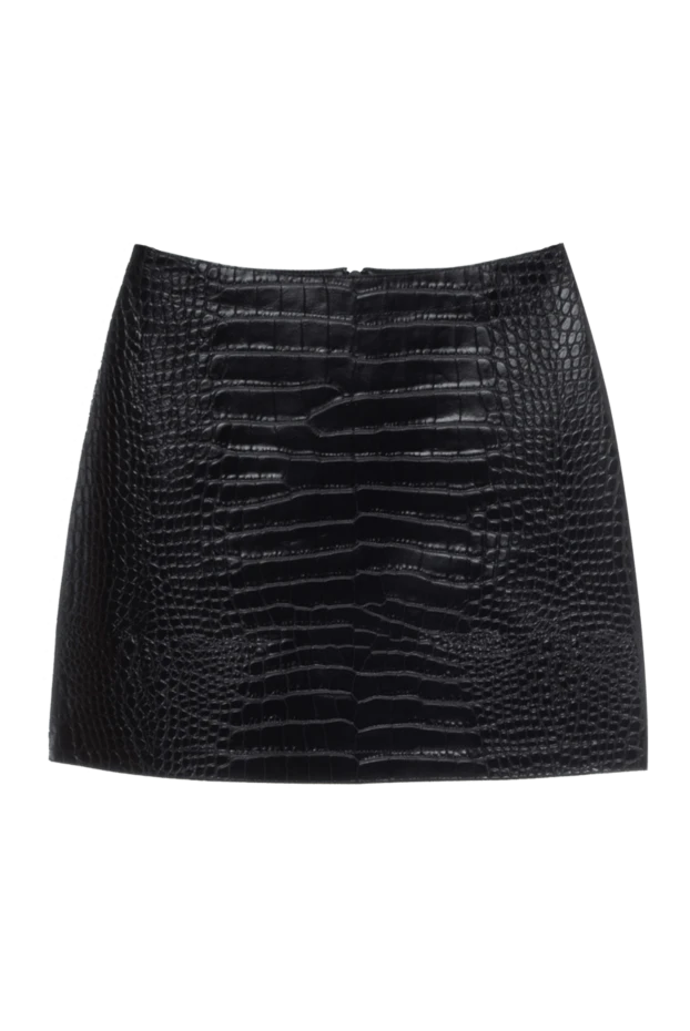 Ermanno Scervino woman black leather and suede skirt for women 170384 - photo 1