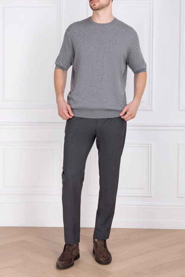 Tombolini man men's gray wool trousers buy with prices and photos 170419 - photo 2