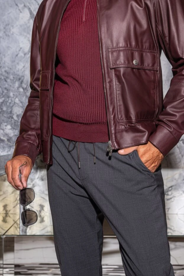 Tombolini men's trousers universal gray with drawstrings at the waist 170419 - photo 3