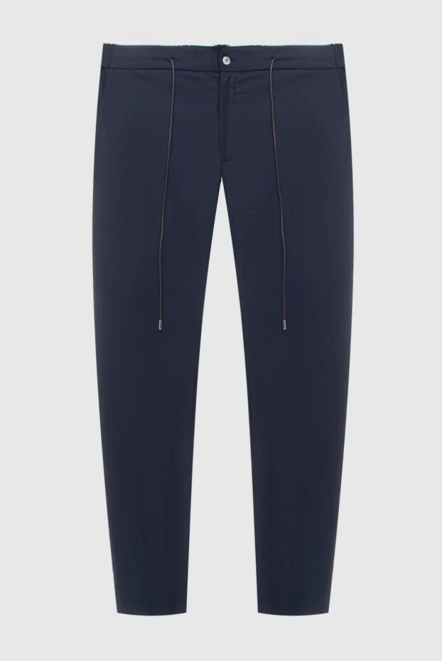 Tombolini мужские брюки из шерсти синие мужские купить с ценами и фото 170423 - фото 1