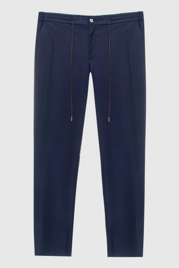 Tombolini мужские брюки из шерсти синие мужские купить с ценами и фото 170424 - фото 1