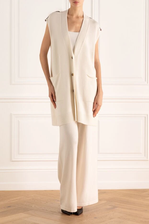 Fabiana Filippi woman white women's walking suit made of cashmere buy with prices and photos 170471 - photo 2