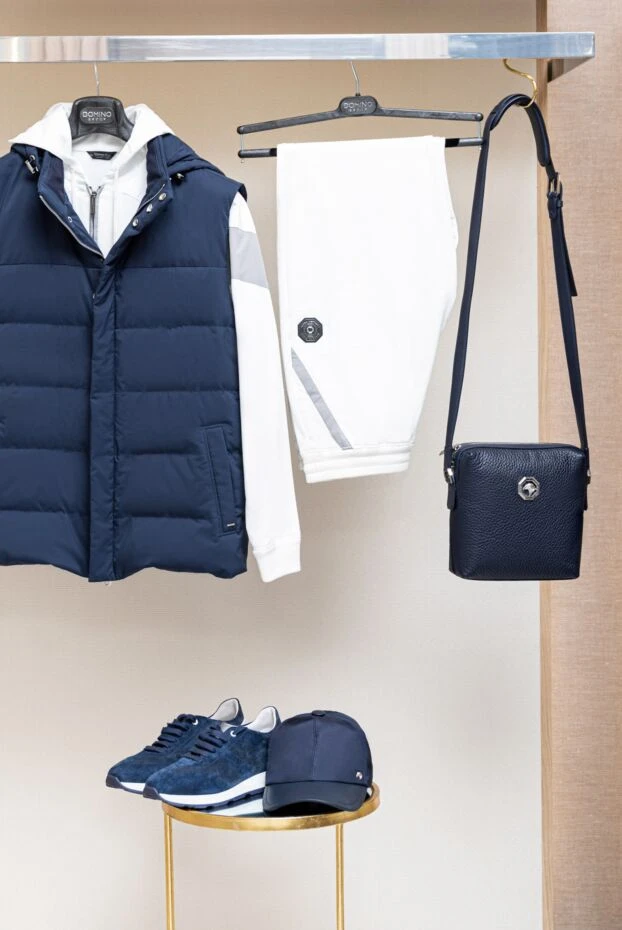 Stefano Ricci спортивний костюм із бавовни білий з сірими вставками 170489 - фото 2