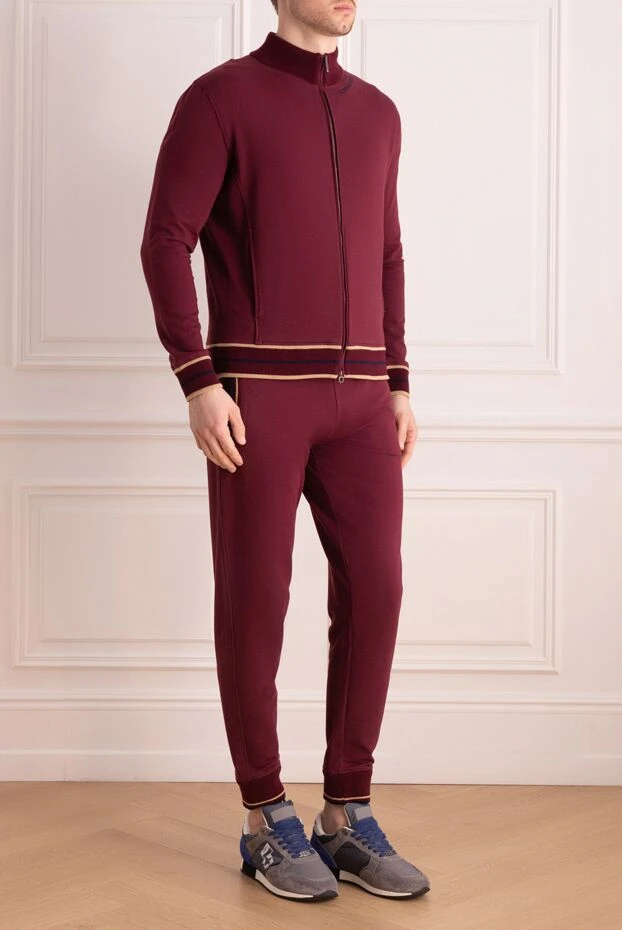 Stefano Ricci men's sports suit made of cotton and elastane in burgundy. 170496 - photo 3