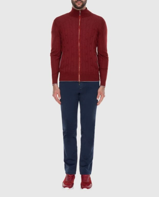 Джинсы из хлопка и эластана синие мужские - фото 2