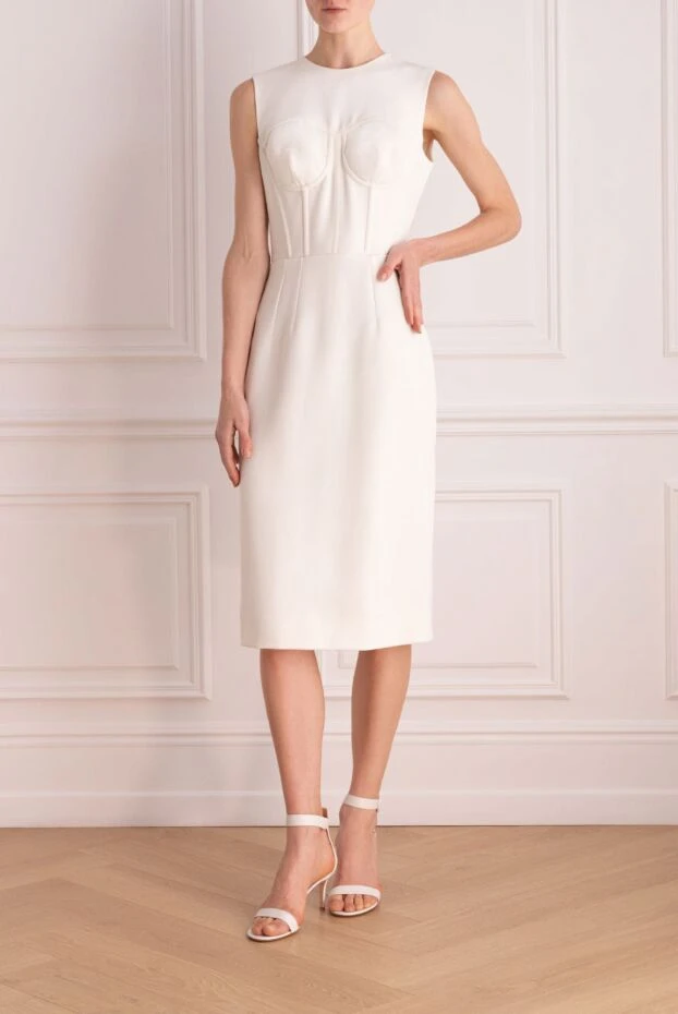 Dolce & Gabbana woman white acetate and elastane dress for women buy with prices and photos 170522 - photo 2