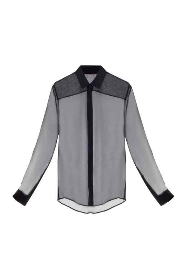 Saint Laurent жіночі блуза з шовку чорна жіноча купити фото з цінами 170576 - фото 1