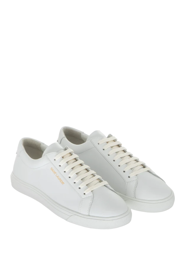 Saint Laurent woman women's white sneakers made of genuine leather 179881 - photo 3