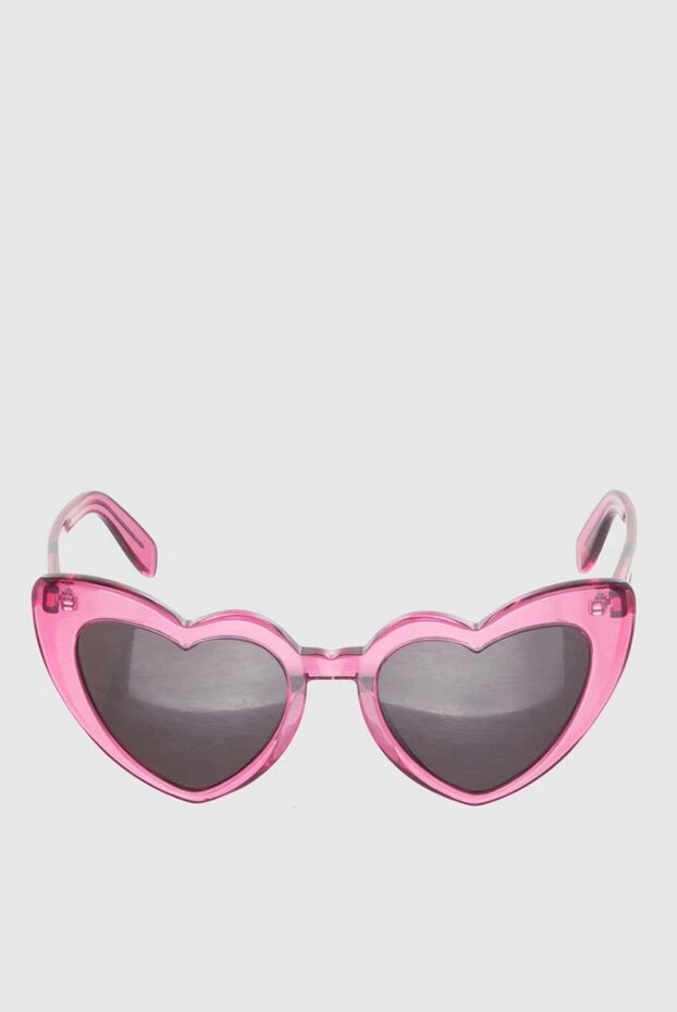 Saint Laurent women's pink glasses in the shape of a heart 170606 - photo 1