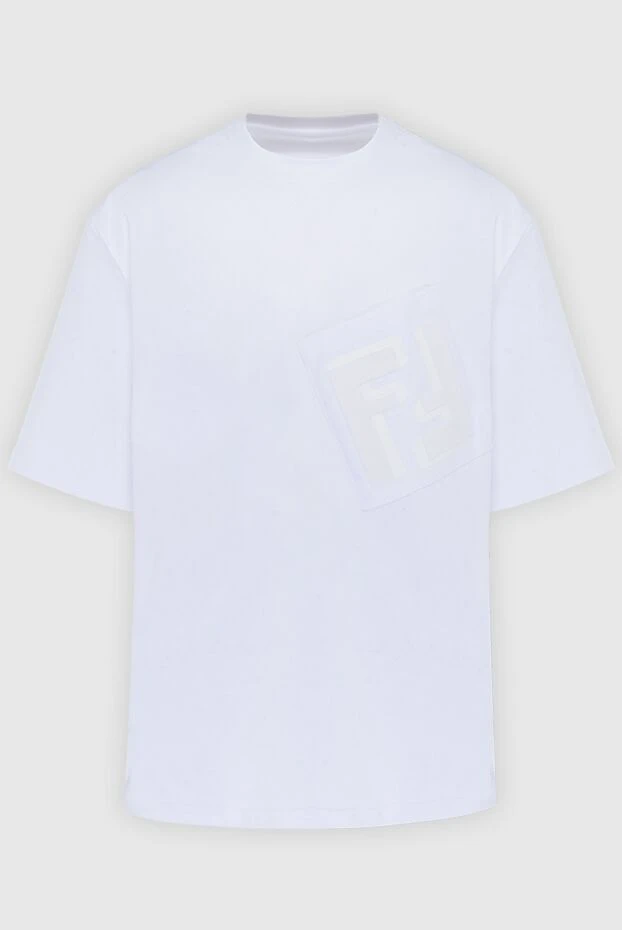 Fendi мужские футболка из хлопка белая мужская купить с ценами и фото 170612 - фото 1
