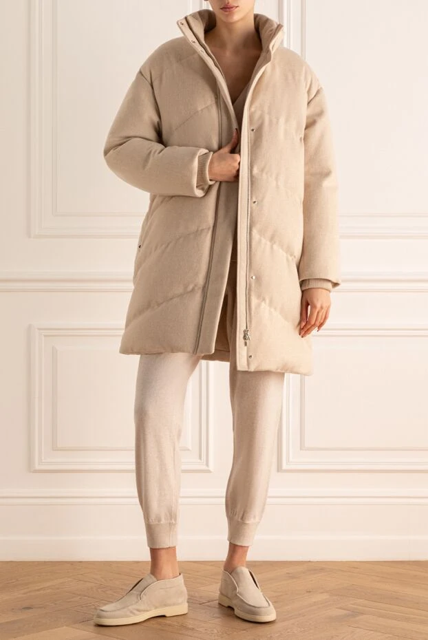 Loro Piana woman cashmere down jacket, beige, for women buy with prices and photos 170630 - photo 2