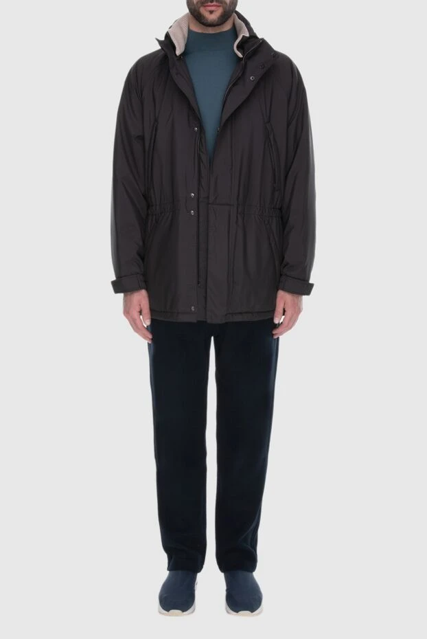 Loro Piana мужские куртка из полиуретана серая мужская купить с ценами и фото 170631 - фото 2