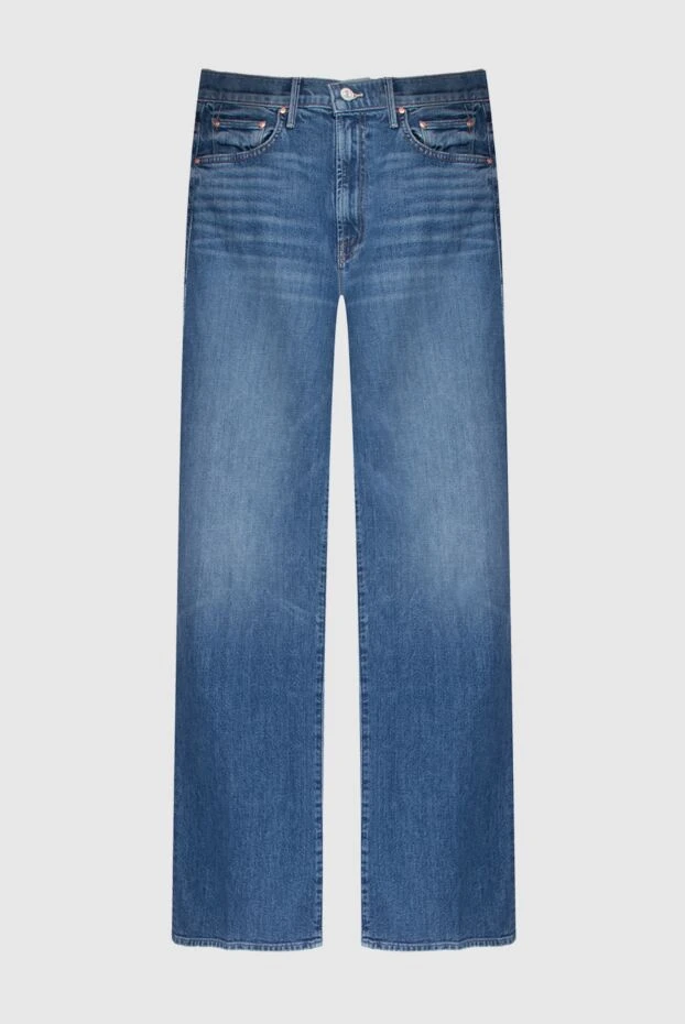 Women's blue straight-leg jeans