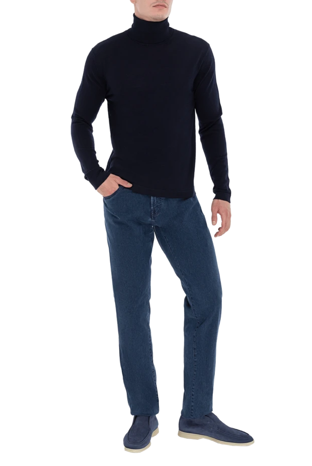 Cesare di Napoli man men's blue wool golf buy with prices and photos 170675 - photo 2