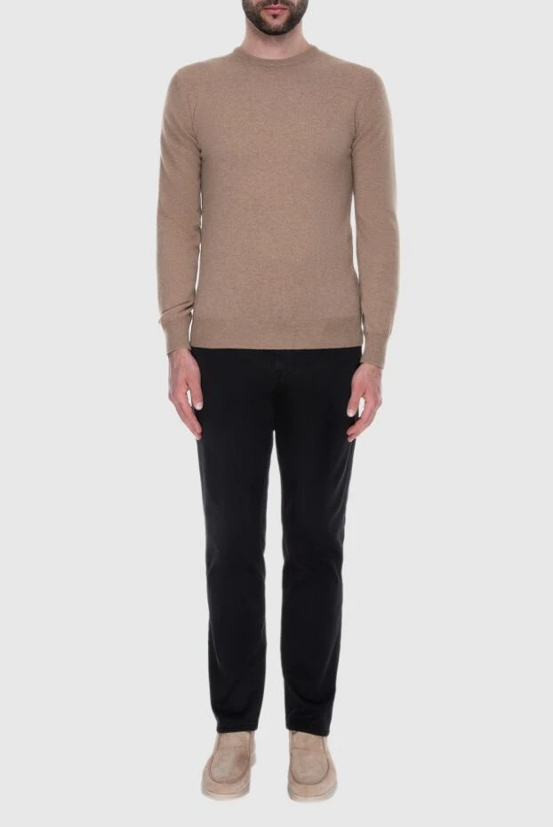 Cesare di Napoli man beige cashmere jumper for men buy with prices and photos 170679 - photo 2