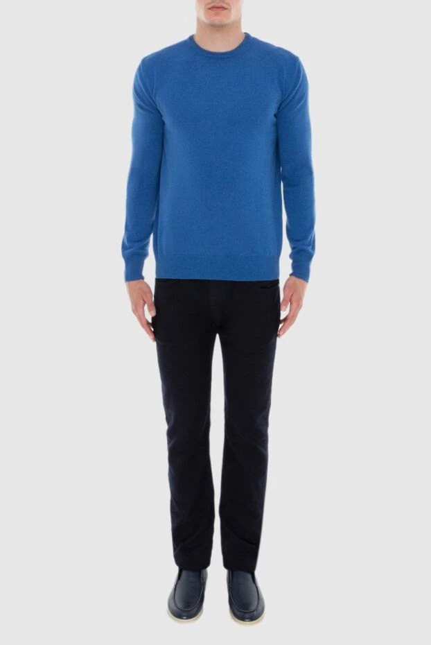Cesare di Napoli man cashmere jumper blue for men buy with prices and photos 170680 - photo 2