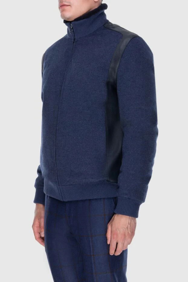 Svevo man men's blue cashmere cardigan 176198 - photo 3