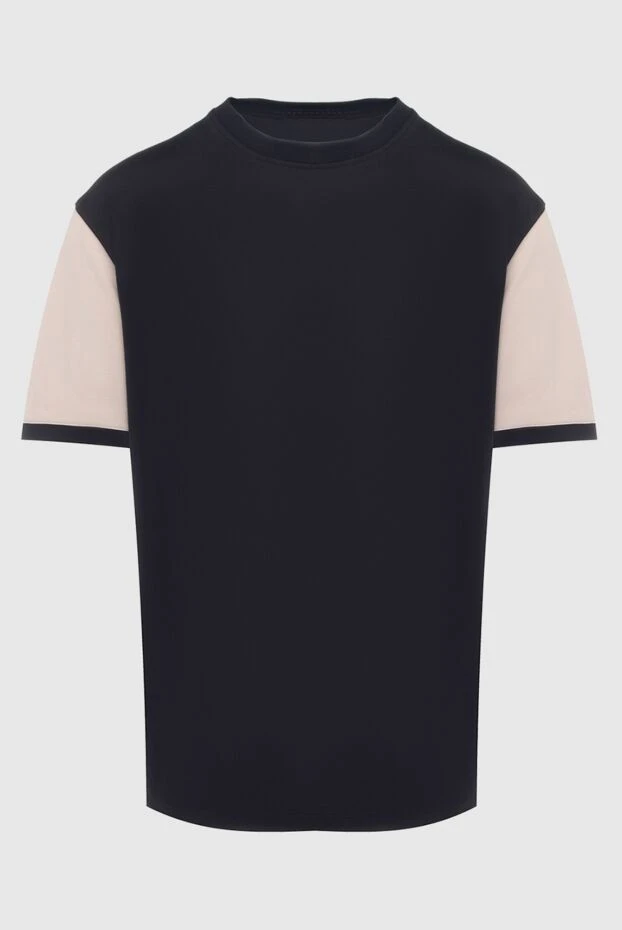 Limitato men's black cotton t-shirt with contrasting sleeves 195553 - photo 1