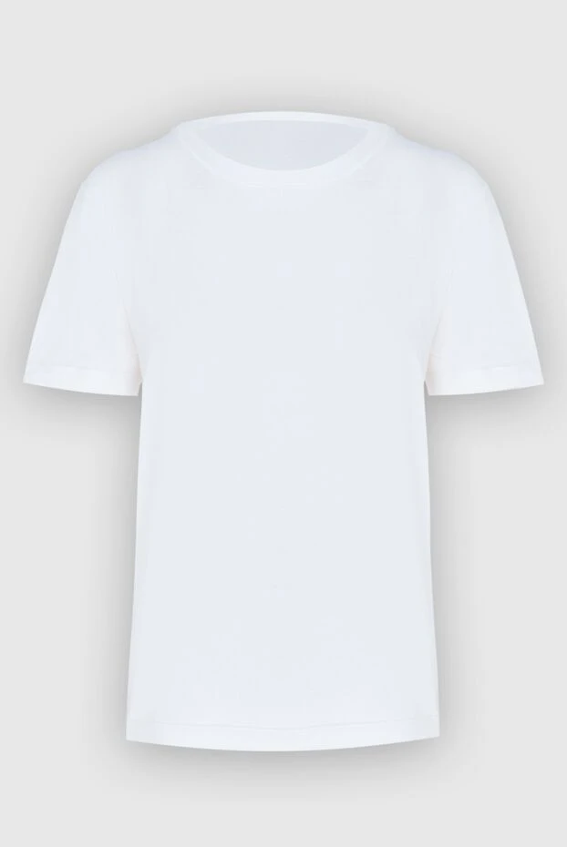 Saint Laurent white cotton womens t-shirt with a round collar 170764 - photo 1