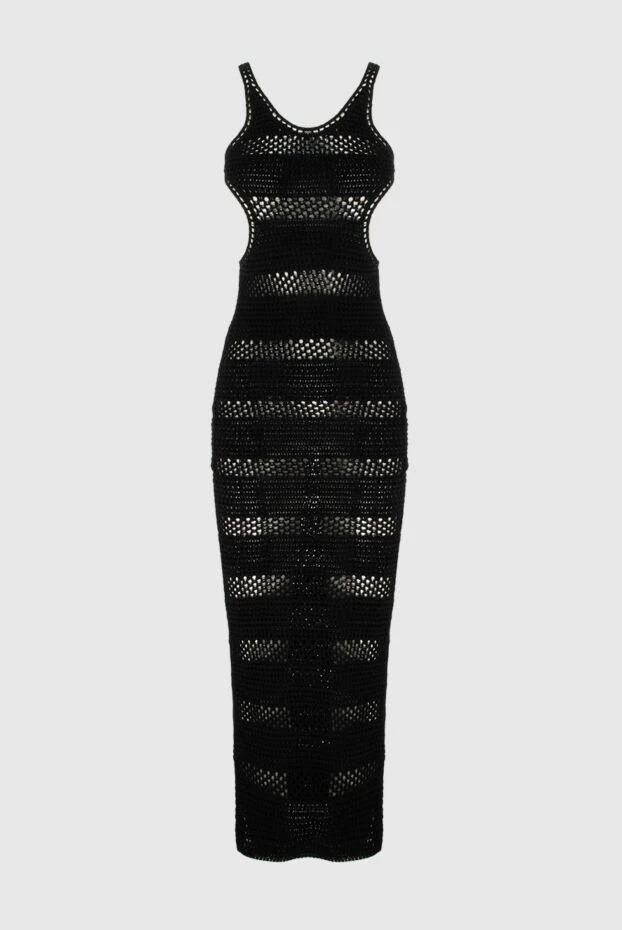 Saint Laurent женские платье из хлопка черное женское купить с ценами и фото 170765 - фото 1
