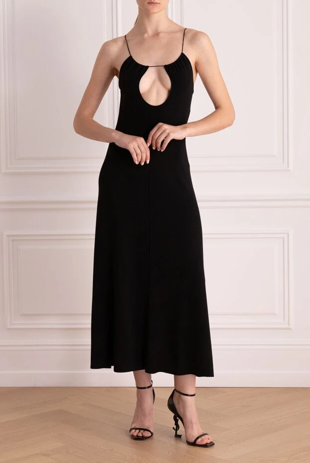 Saint Laurent woman black woolen dress for women 170767 - photo 2