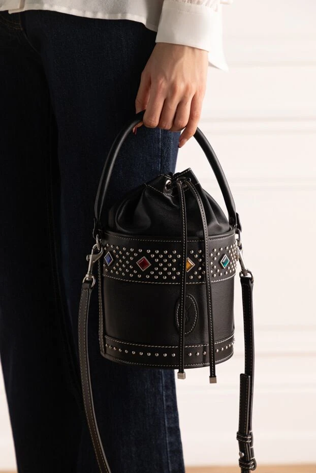 Saint Laurent жіночі сумка зі шкіри чорна жіноча купити фото з цінами 170769 - фото 2