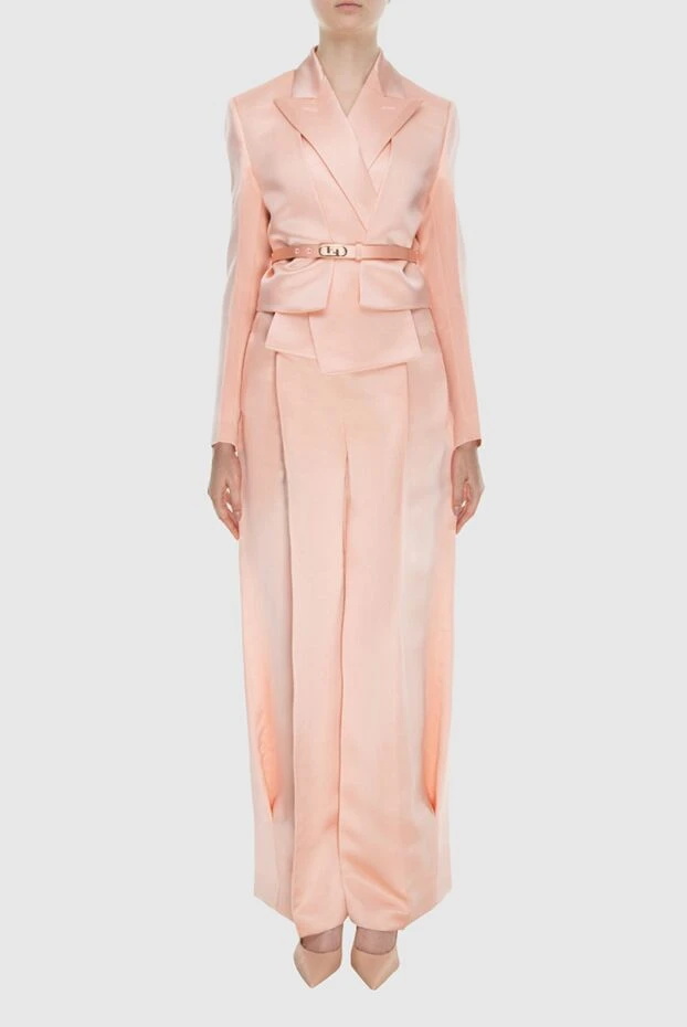 Fendi woman women's pink silk trouser suit 170812 - photo 2