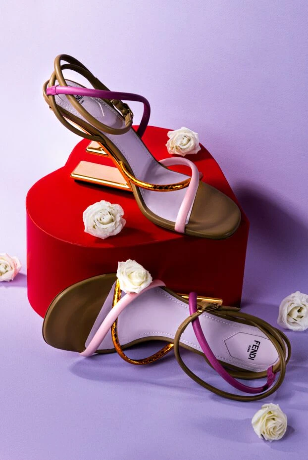 Fendi multicolored women's sandals with thin straps 170832 - photo 2