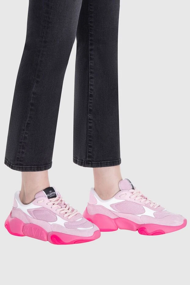 Valentino woman pink leather sneakers for women 170852 - photo 2